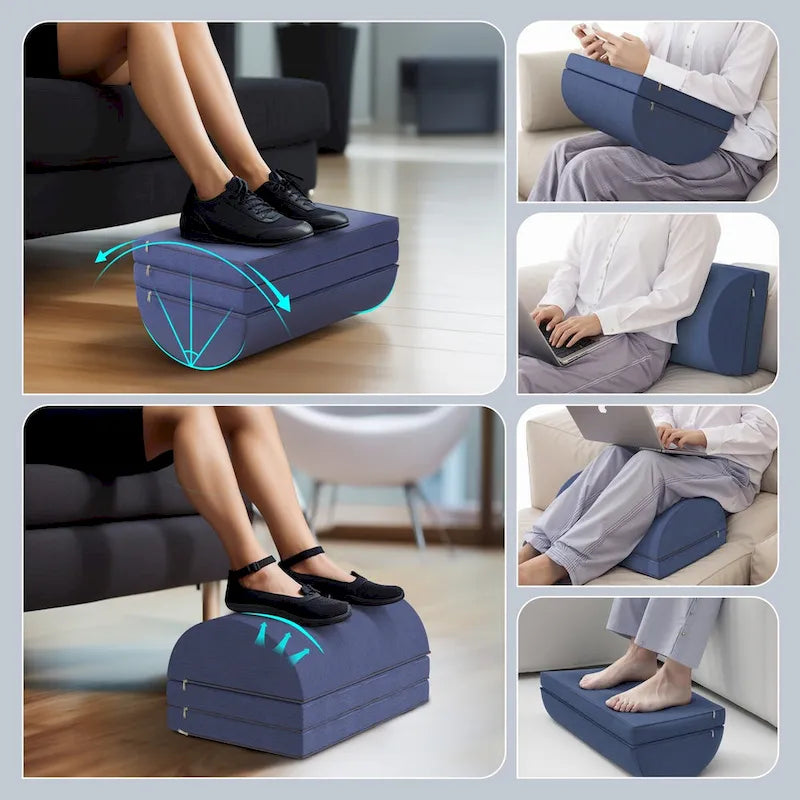 Repose-pieds ergonomique et tabouret repose-pieds de bureau réglable en hauteur pour un soutien sous le bureau