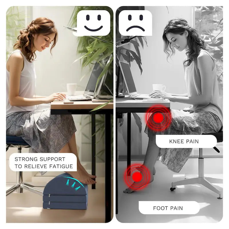 Repose-pieds ergonomique et tabouret repose-pieds de bureau réglable en hauteur pour un soutien sous le bureau