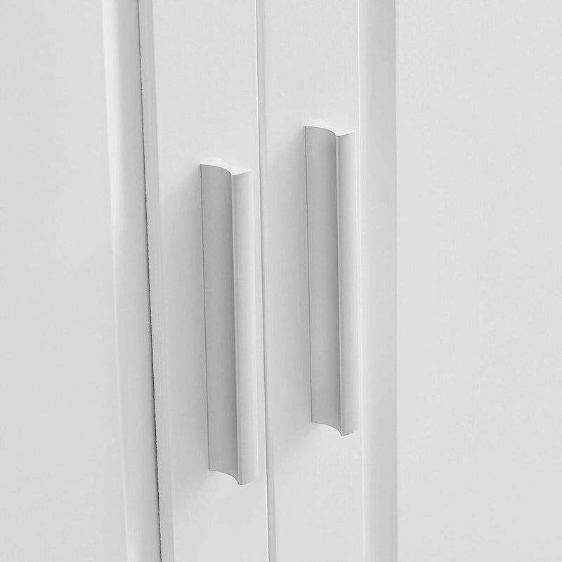 Meuble de rangement haut et large avec portes et trois tiroirs