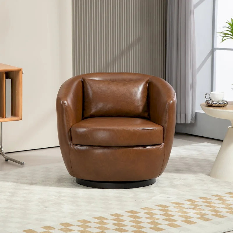 Fauteuil pivotant cylindrique de salon moderne