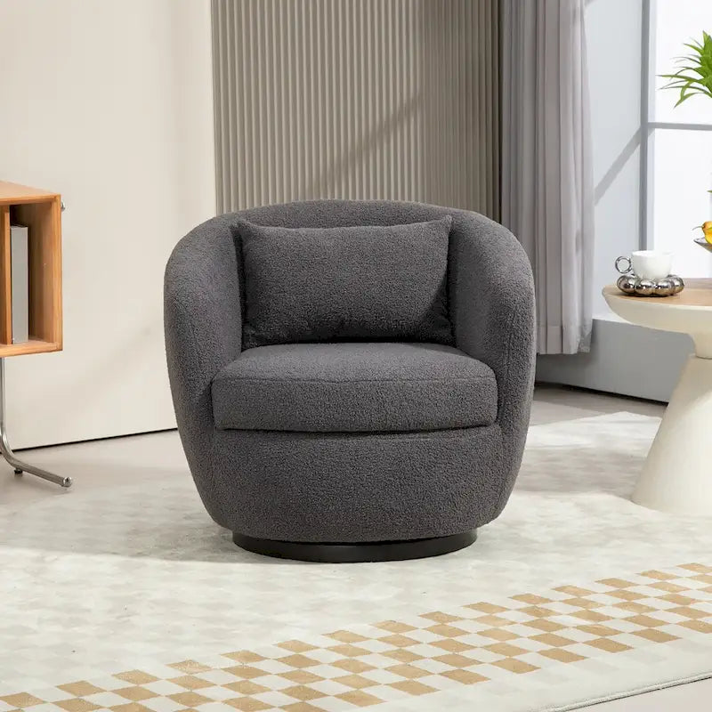Fauteuil pivotant cylindrique de salon moderne