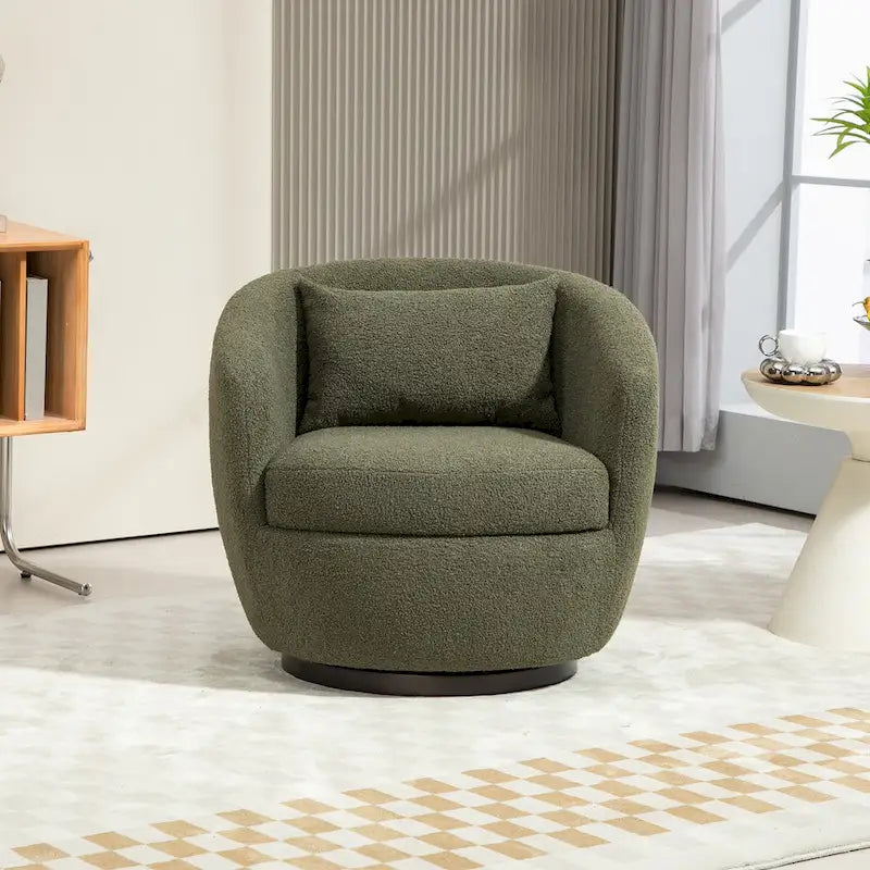 Fauteuil pivotant cylindrique de salon moderne