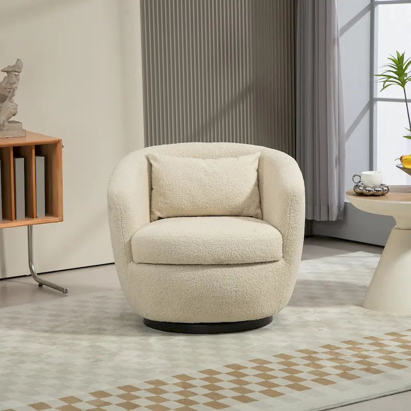 Fauteuil pivotant cylindrique de salon moderne
