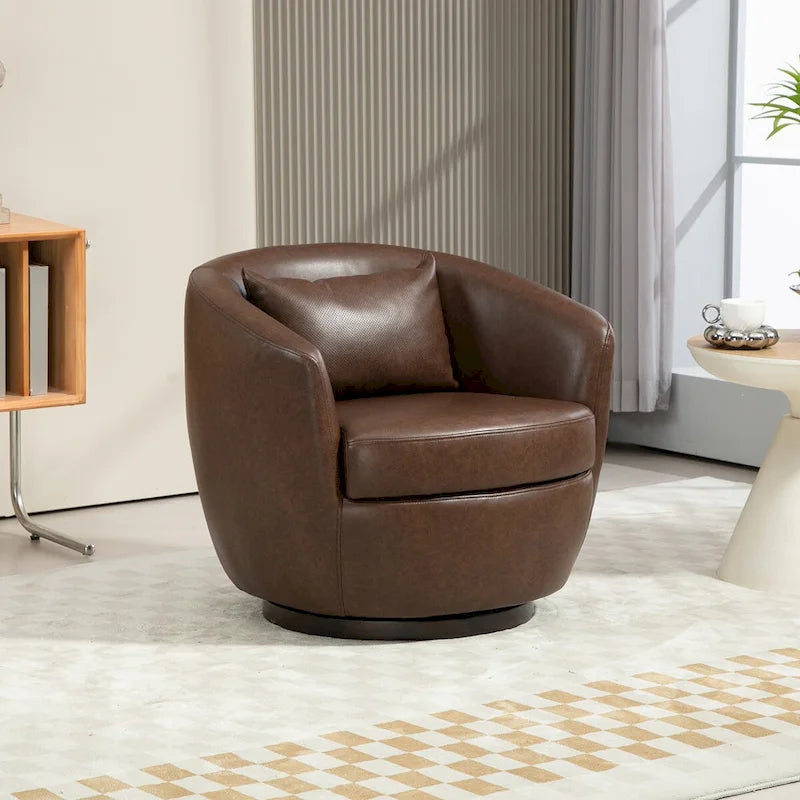 Fauteuil pivotant cylindrique de salon moderne