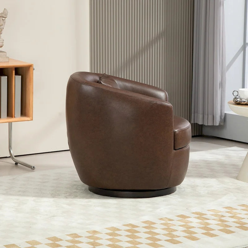 Fauteuil pivotant cylindrique de salon moderne