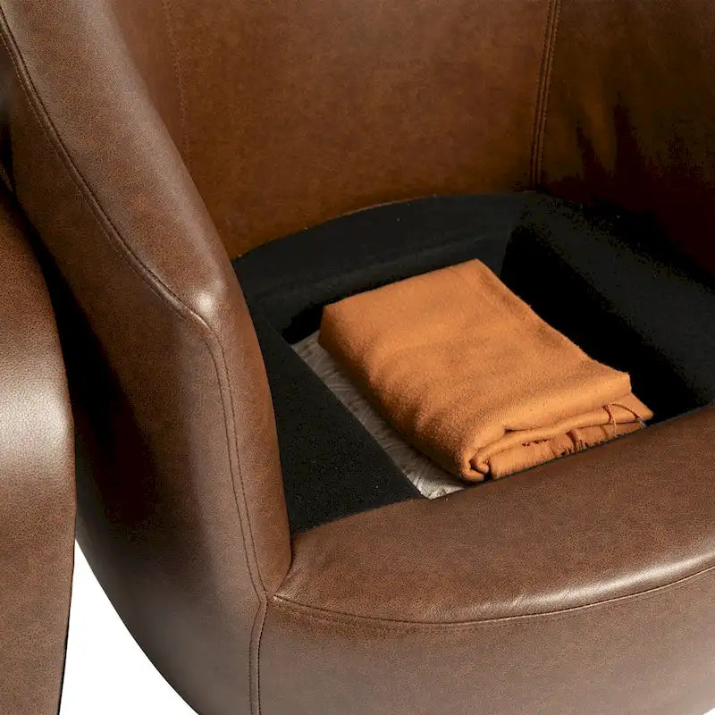 Fauteuil pivotant cylindrique de salon moderne