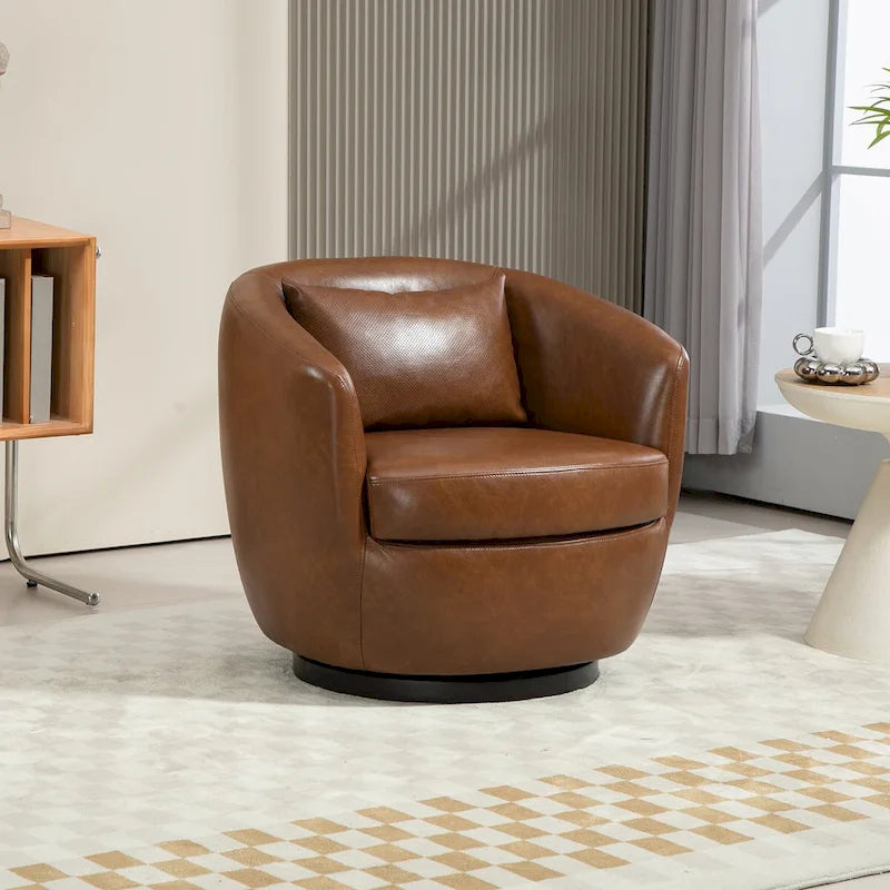 Fauteuil pivotant cylindrique de salon moderne