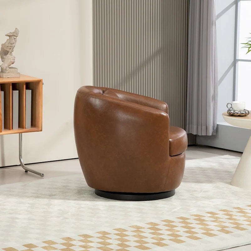 Fauteuil pivotant cylindrique de salon moderne