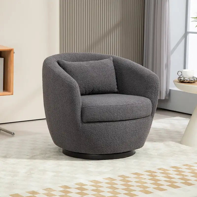 Fauteuil pivotant cylindrique de salon moderne