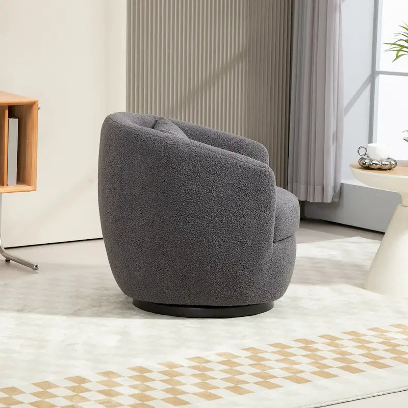 Fauteuil pivotant cylindrique de salon moderne