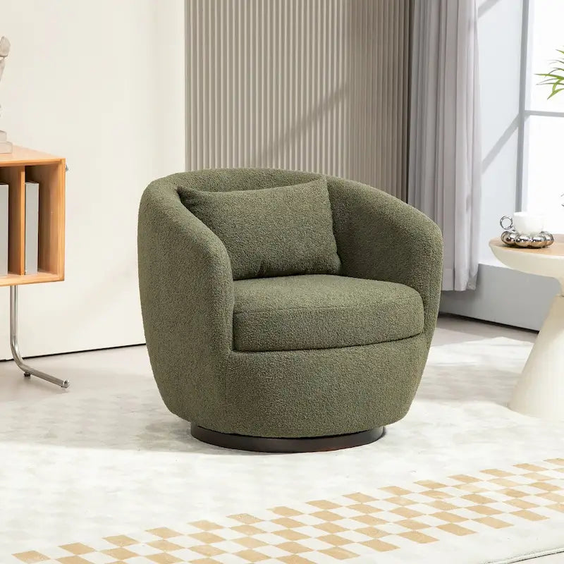 Fauteuil pivotant cylindrique de salon moderne