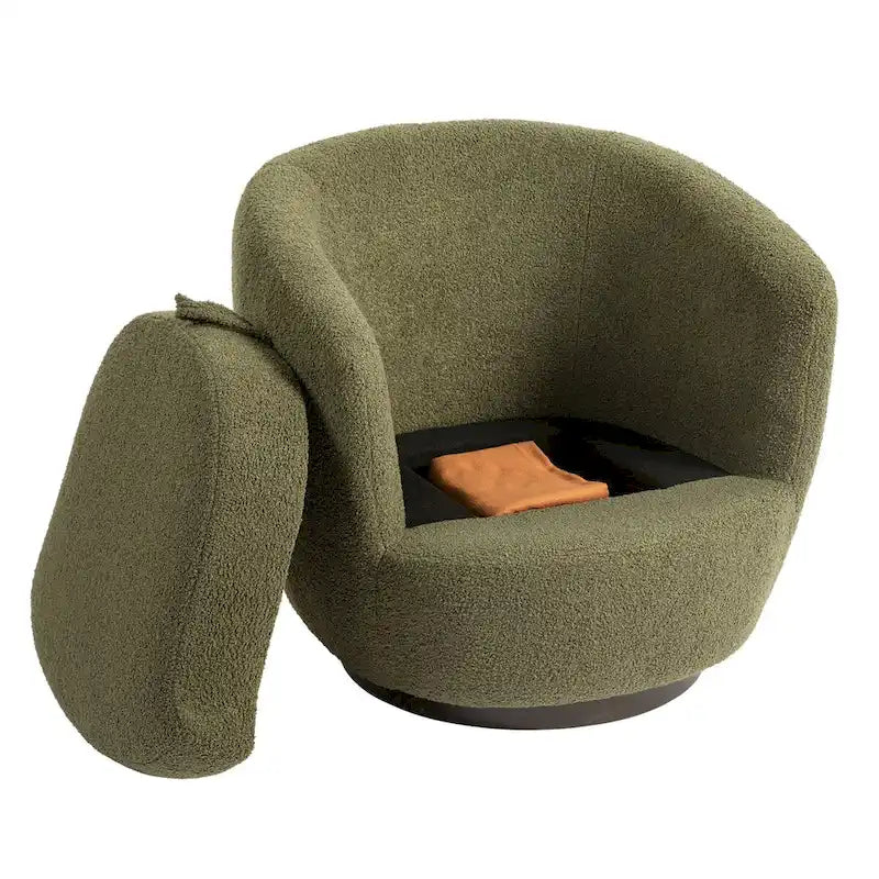 Fauteuil pivotant cylindrique de salon moderne