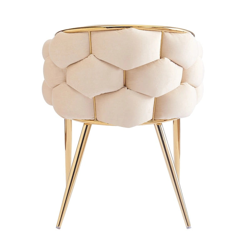Fauteuil d'appoint de luxe fait à la main avec pieds dorés, fauteuil moderne en velours pour salon et chambre à coucher