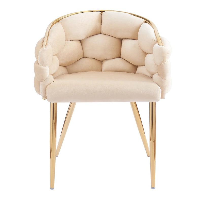 Fauteuil d'appoint de luxe fait à la main avec pieds dorés, fauteuil moderne en velours pour salon et chambre à coucher