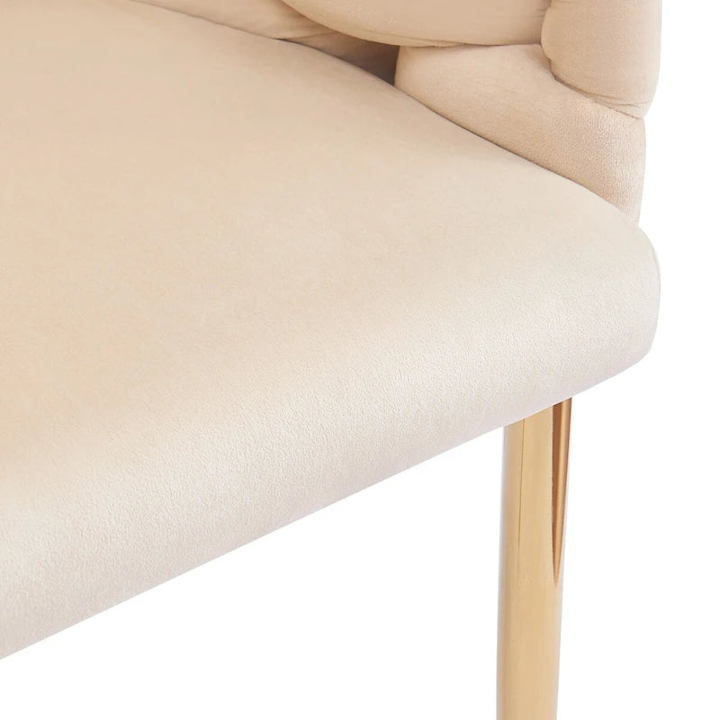 Fauteuil d'appoint de luxe fait à la main avec pieds dorés, fauteuil moderne en velours pour salon et chambre à coucher