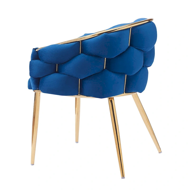 Fauteuil d'appoint de luxe fait à la main avec pieds dorés, fauteuil moderne en velours pour salon et chambre à coucher