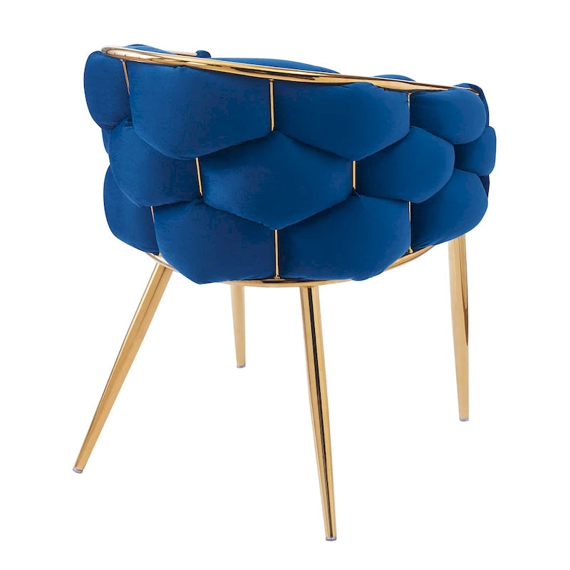 Fauteuil d'appoint de luxe fait à la main avec pieds dorés, fauteuil moderne en velours pour salon et chambre à coucher