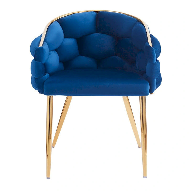Fauteuil d'appoint de luxe fait à la main avec pieds dorés, fauteuil moderne en velours pour salon et chambre à coucher