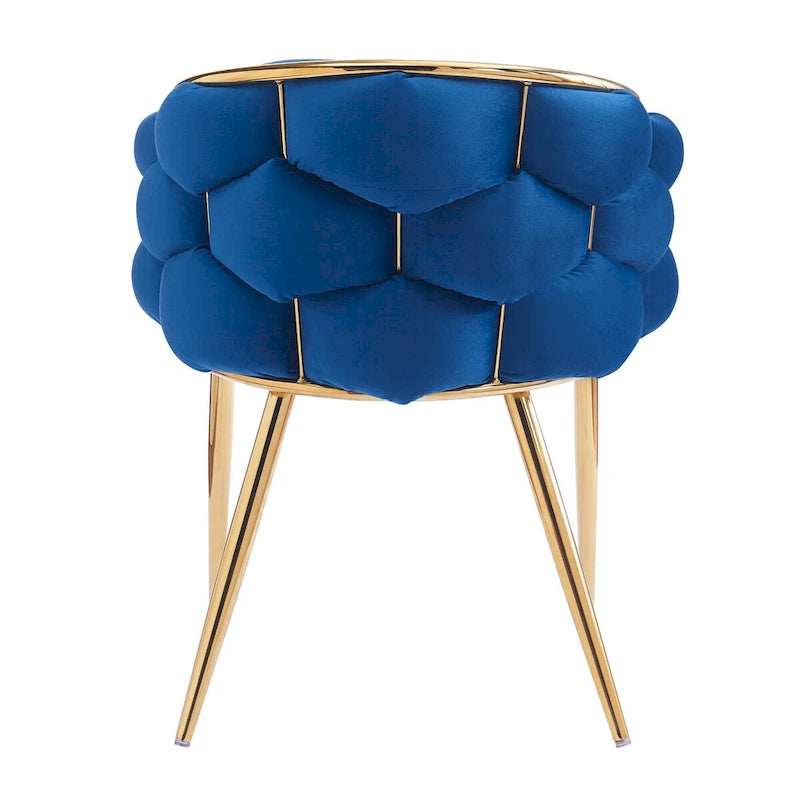 Fauteuil d'appoint de luxe fait à la main avec pieds dorés, fauteuil moderne en velours pour salon et chambre à coucher