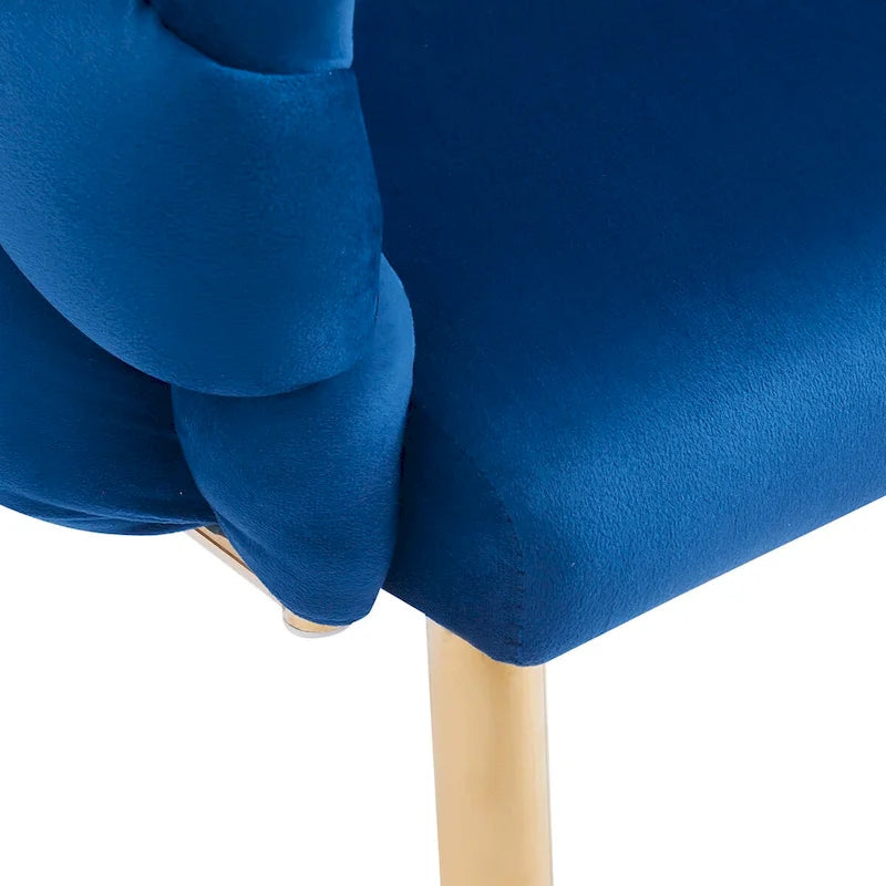 Fauteuil d'appoint de luxe fait à la main avec pieds dorés, fauteuil moderne en velours pour salon et chambre à coucher